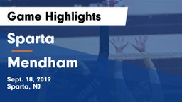 Sparta  vs Mendham  Game Highlights - Sept. 18, 2019