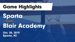 Sparta  vs Blair Academy Game Highlights - Oct. 30, 2019