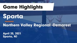 Sparta  vs Northern Valley Regional -Demarest Game Highlights - April 20, 2021