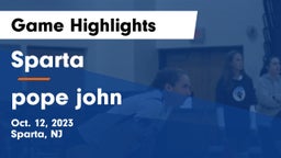 Sparta  vs pope john Game Highlights - Oct. 12, 2023