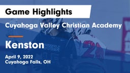 Cuyahoga Valley Christian Academy  vs Kenston  Game Highlights - April 9, 2022