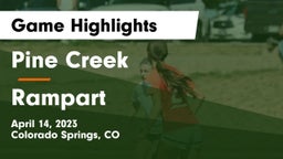 Pine Creek  vs Rampart  Game Highlights - April 14, 2023