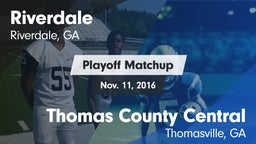 Matchup: Riverdale High vs. Thomas County Central  2016