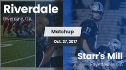 Matchup: Riverdale High vs. Starr's Mill  2017
