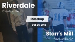Matchup: Riverdale High vs. Starr's Mill  2018