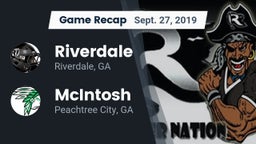 Recap: Riverdale  vs. McIntosh  2019