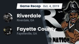 Recap: Riverdale  vs. Fayette County  2019