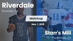 Matchup: Riverdale High vs. Starr's Mill  2019