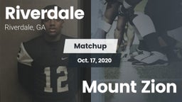 Matchup: Riverdale High vs. Mount Zion 2020