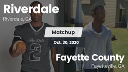 Matchup: Riverdale High vs. Fayette County  2020