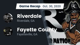 Recap: Riverdale  vs. Fayette County  2020