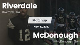 Matchup: Riverdale High vs. McDonough  2020