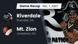 Recap: Riverdale  vs. Mt. Zion  2021