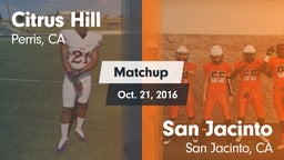 Matchup: Citrus Hill High Sch vs. San Jacinto  2016