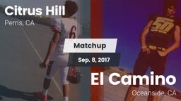 Matchup: Citrus Hill High Sch vs. El Camino  2017