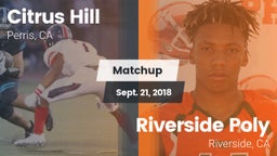 Matchup: Citrus Hill High Sch vs. Riverside Poly  2018