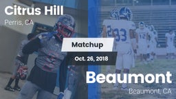 Matchup: Citrus Hill High Sch vs. Beaumont  2018