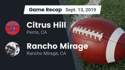 Recap: Citrus Hill  vs. Rancho Mirage  2019