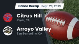 Recap: Citrus Hill  vs. Arroyo Valley  2019