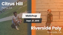 Matchup: Citrus Hill High Sch vs. Riverside Poly  2019