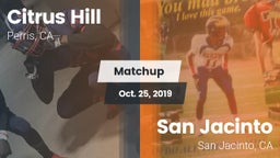 Matchup: Citrus Hill High Sch vs. San Jacinto  2019