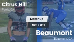 Matchup: Citrus Hill High Sch vs. Beaumont  2019