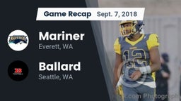 Recap: Mariner  vs. Ballard  2018