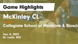 McKinley CL  vs Collegiate School of Medicine & Bioscience Game Highlights - Jan. 8, 2024