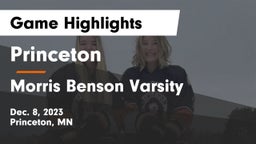 Princeton  vs Morris Benson Varsity Game Highlights - Dec. 8, 2023