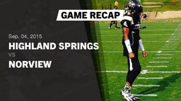 Recap: Highland Springs  vs. Norview  2015