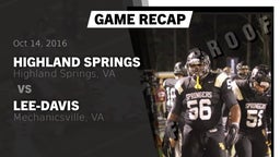 Recap: Highland Springs  vs. Lee-Davis  2016