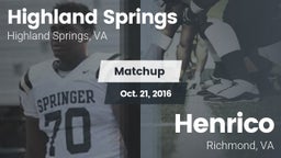 Matchup: Highland Springs vs. Henrico 2016