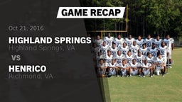 Recap: Highland Springs  vs. Henrico 2016