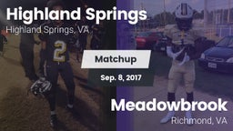 Matchup: Highland Springs vs. Meadowbrook  2017