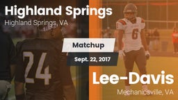 Matchup: Highland Springs vs. Lee-Davis  2017