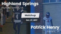 Matchup: Highland Springs vs. Patrick Henry  2017