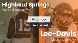 Matchup: Highland Springs vs. Lee-Davis  2018