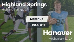 Matchup: Highland Springs vs. Hanover  2018