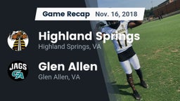 Recap: Highland Springs  vs. Glen Allen  2018