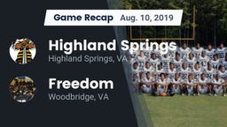 Recap: Highland Springs  vs. Freedom  2019