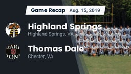 Recap: Highland Springs  vs. Thomas Dale  2019