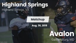 Matchup: Highland Springs vs. Avalon  2019