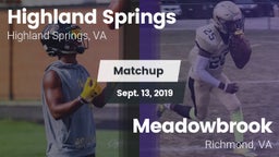 Matchup: Highland Springs vs. Meadowbrook  2019