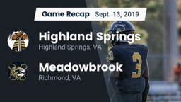 Recap: Highland Springs  vs. Meadowbrook  2019