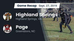 Recap: Highland Springs  vs. Page  2019