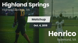 Matchup: Highland Springs vs. Henrico  2019