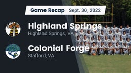 Recap: Highland Springs  vs. Colonial Forge  2022