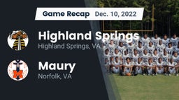 Recap: Highland Springs  vs. Maury  2022