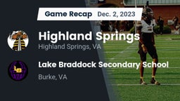 Recap: Highland Springs  vs. Lake Braddock Secondary School 2023
