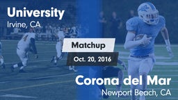 Matchup: University High vs. Corona del Mar  2016